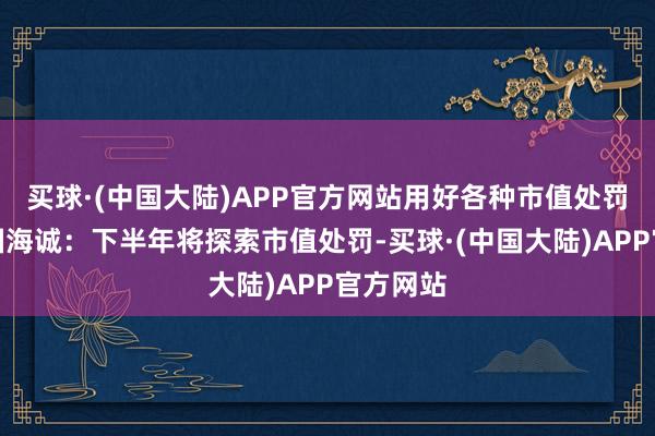 买球·(中国大陆)APP官方网站用好各种市值处罚器具中国海诚：下半年将探索市值处罚-买球·(中国大陆)APP官方网站