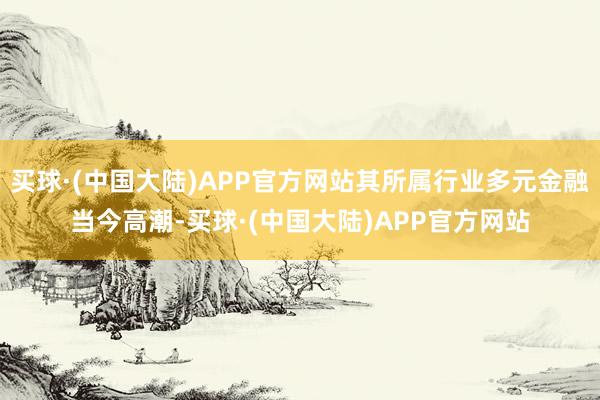 买球·(中国大陆)APP官方网站其所属行业多元金融当今高潮-买球·(中国大陆)APP官方网站