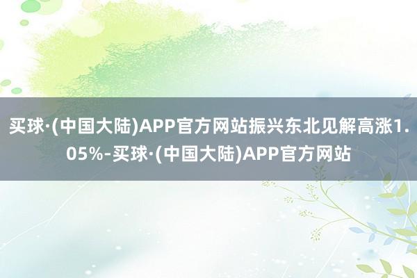 买球·(中国大陆)APP官方网站振兴东北见解高涨1.05%-买球·(中国大陆)APP官方网站