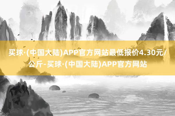 买球·(中国大陆)APP官方网站最低报价4.30元/公斤-买球·(中国大陆)APP官方网站