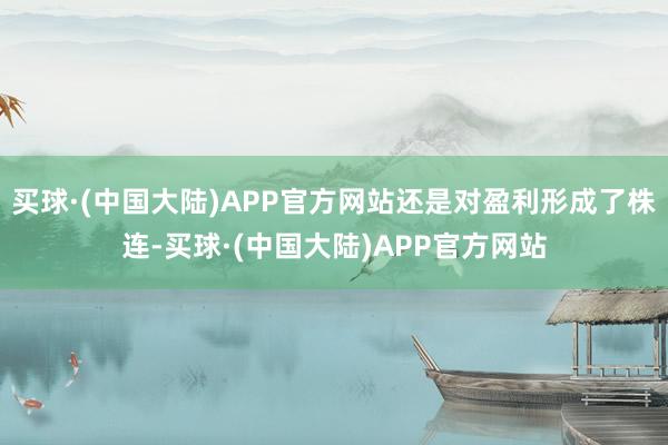 买球·(中国大陆)APP官方网站还是对盈利形成了株连-买球·(中国大陆)APP官方网站