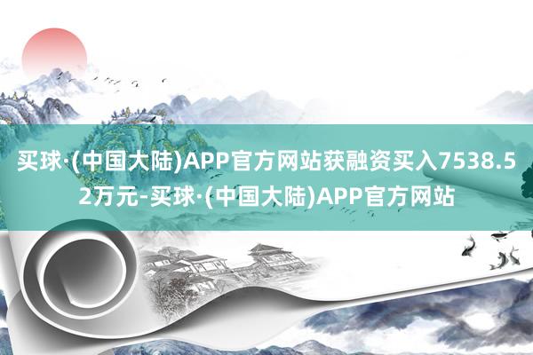 买球·(中国大陆)APP官方网站获融资买入7538.52万元-买球·(中国大陆)APP官方网站